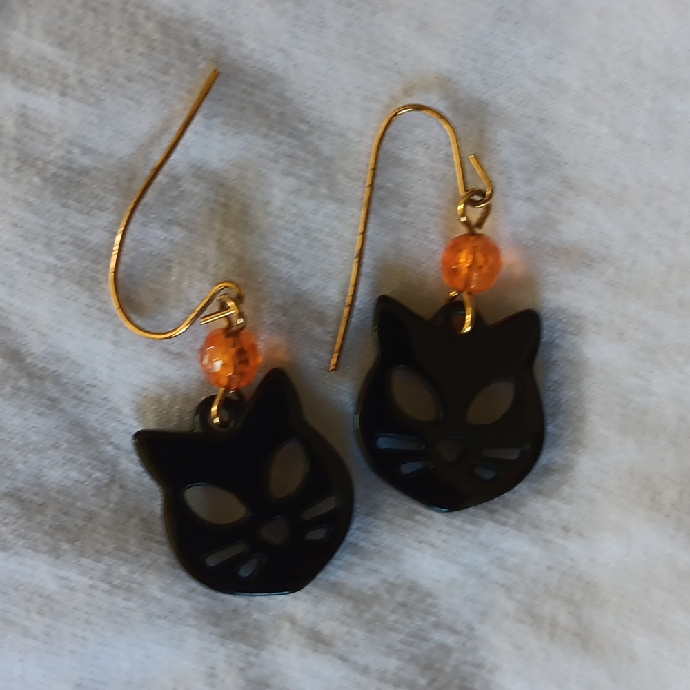 Black Cat Earrings